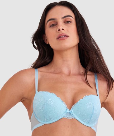 Betty Push Up Bra - Light Blue