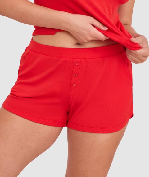 Body Bliss Lounge Short-Light Red