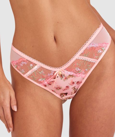 Enchanted A Purr-Fect Promise High Leg Brazilian Knicker - Multi Colour/Print