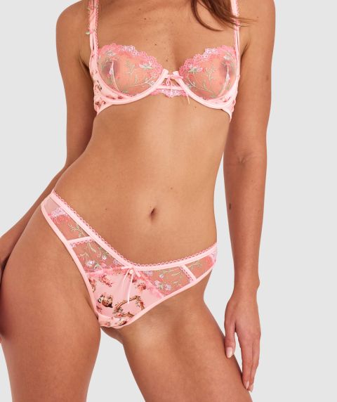 Enchanted A Purr-Fect Promise High Leg G String - Multi Colour/Print