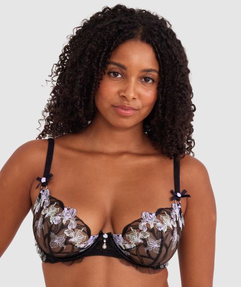 Enchanted All For You Bra - Black/ Light-Green