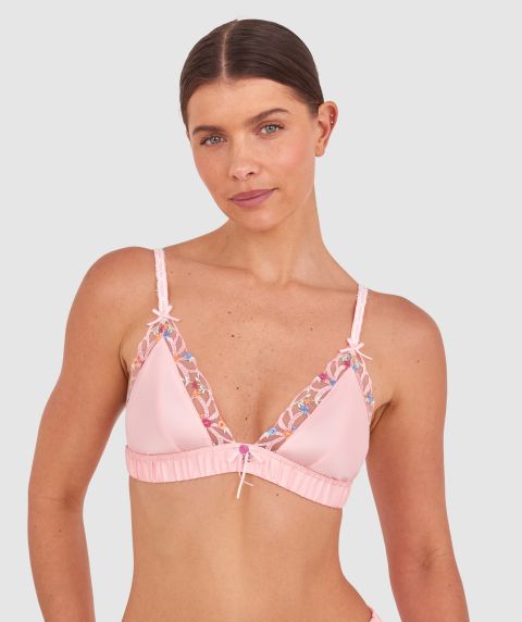Enchanted Binding Love Bralette-Pink / Multi