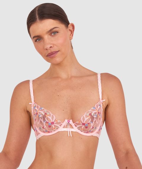 Enchanted Binding Love Unlined Bra - Pink / Multi