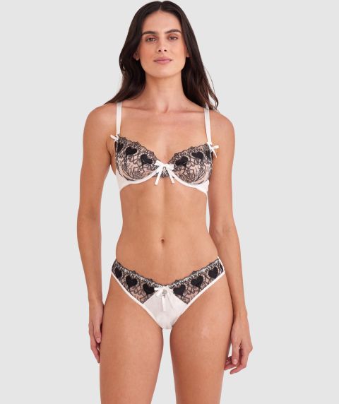 Enchanted Hopelessly Devoted Bra - Ivory/Black
