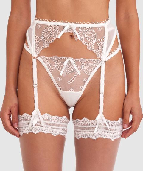 Enchanted Ode To Love Suspender - Ivory