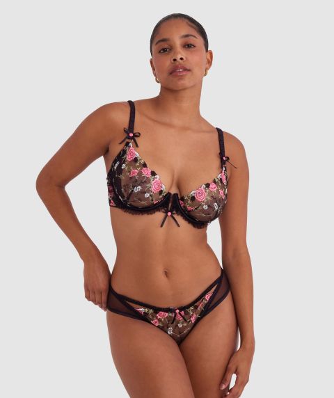 Enchanted True Love Bra - Black/Multicolour