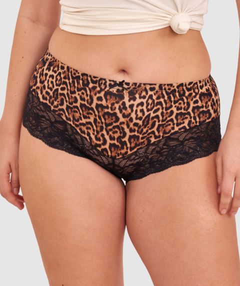 Faith Full Brief - Print Animal/Black