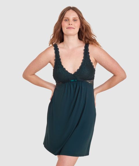 Kaede Slip - Dark Green