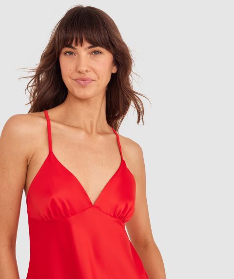 Kelsey Short Slip-Red