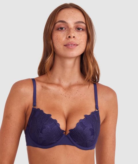 Lillyanna Push Up Bra - Dark Blue