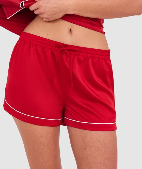 Liquid Satin Short - Dark Red
