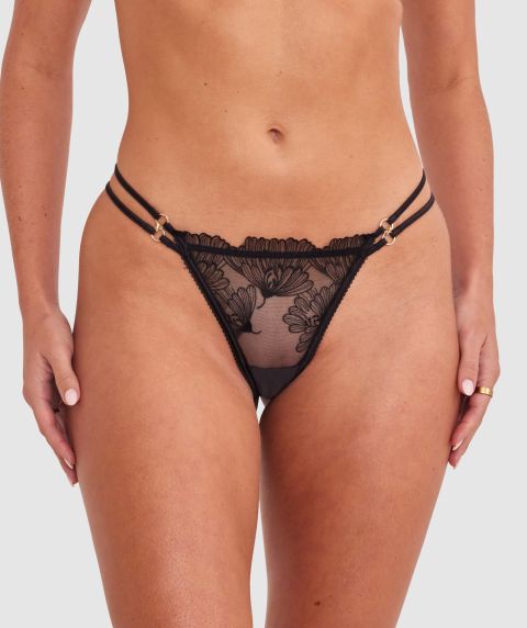 Louise G String - Black