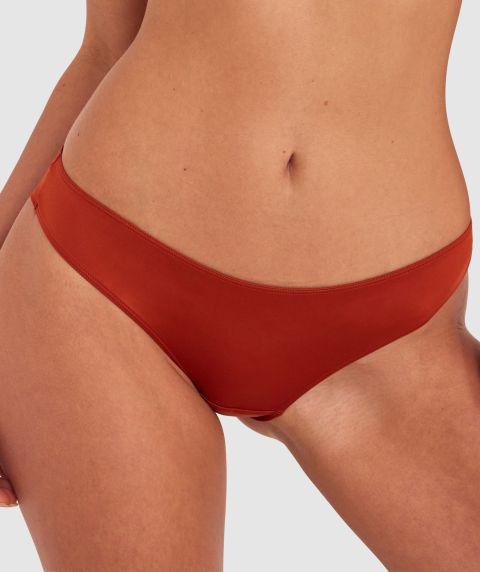Made For Micro High Leg Brazilian Knicker - Rust