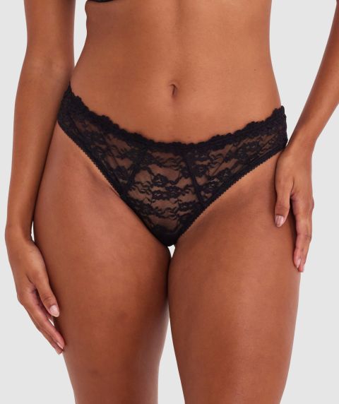 Monique Brazilian Knicker - Black