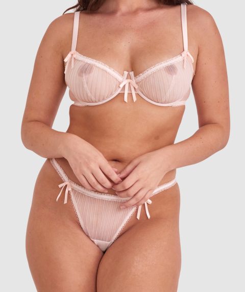 Night Games Blushing String Set - Light Pink