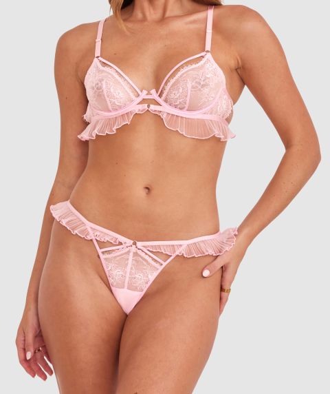 Night Games Deja Vu Unlined String Set - Light Pink