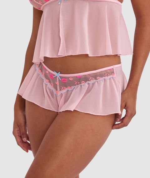 Night Games Kiss Kiss French Knicker - Pink