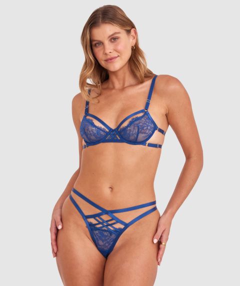 Night Games Playful Unlined String Set - Dark Blue
