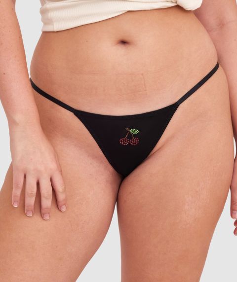 Night Games So Freshhh 3 Piece Knicker Set-Black