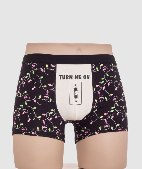 Night Games Turn Me On Boxer-Print