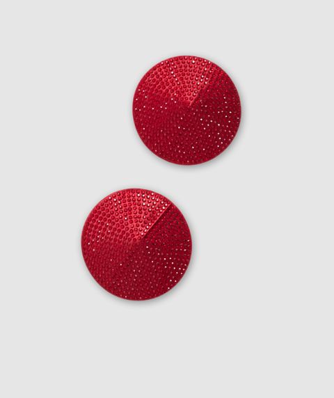 Night Games Wishes X Kisses Nipple Covers-Dark Red