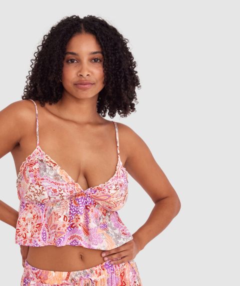 Palmer Cami - Print Paisley/Purple