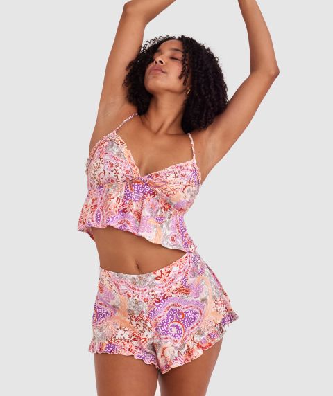 Palmer Short - Print Paisley/Purple