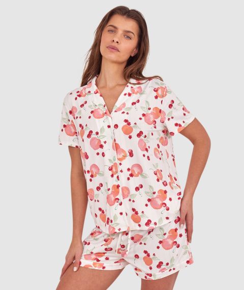 Peachy Cheeks Short Sleeve Top - Print