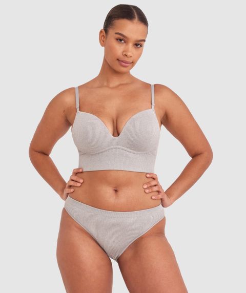 Rib Basics Bikini - Grey