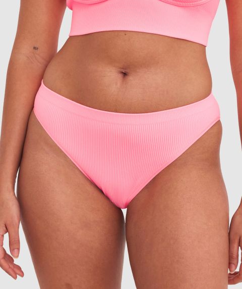 Rib Basics Bikini - Pink