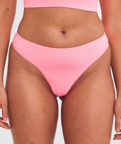 Rib Basics G String - Pink