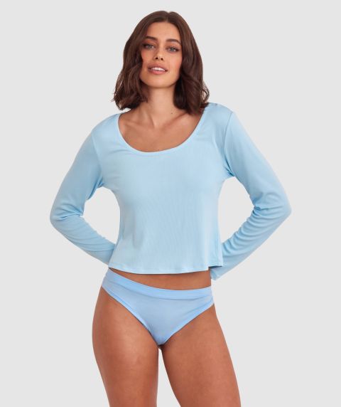 Rib Long Sleeve - Blue
