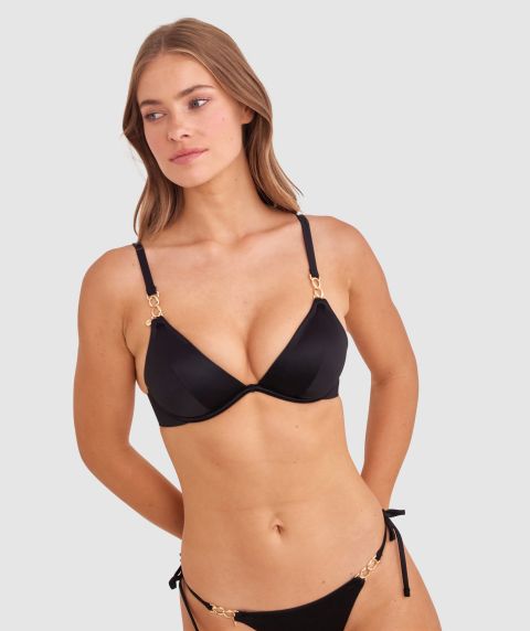 Ride It Cowgirl Delight Bikini Top - Black