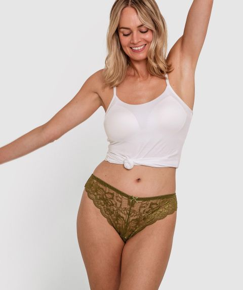 Romance Brazilian Knicker - Khaki