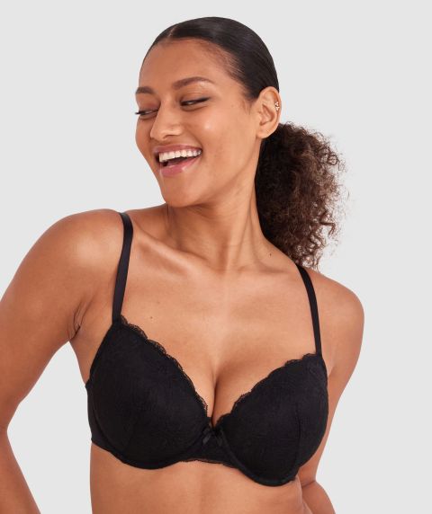Sally Lightly Lined Bra-Black