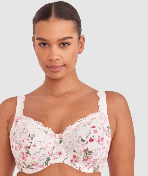 Sapphire Full Coverage Underwire Bra - Print Ditsy Floral/Ivory