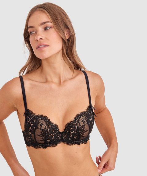 Sienna Lightly Lined Bliss - Black/Nude