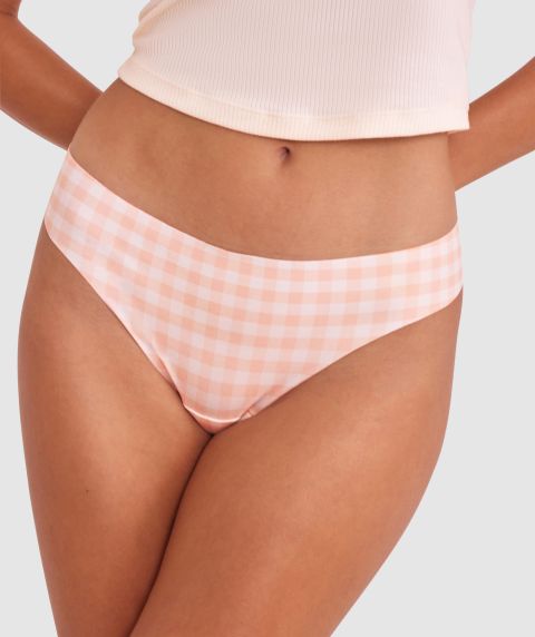 Smooth Comfort V String - Print Check