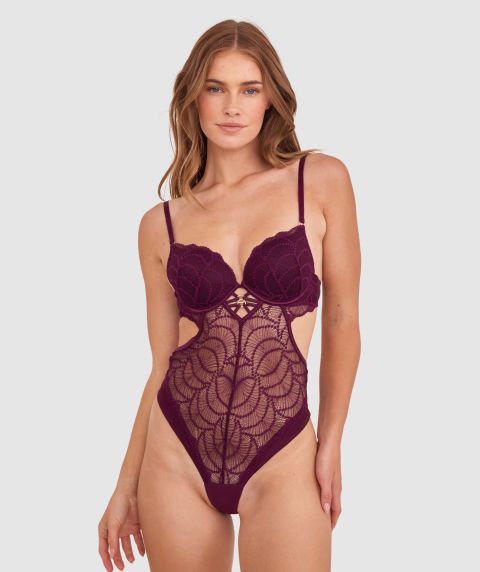Summer Lightly Lined Bliss Bodysuit - Dark Purple