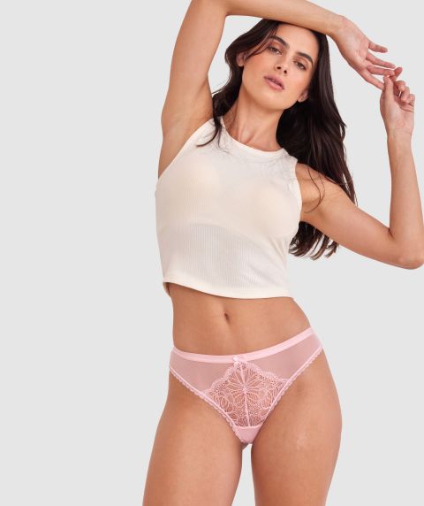 Susannah Brazilian Knicker - Pale Pink