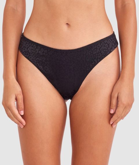 Vamp Feisty High Leg Brazilian Knicker - Black