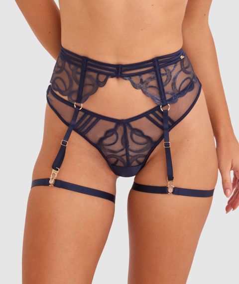 Vamp Heatwave Suspender - Navy