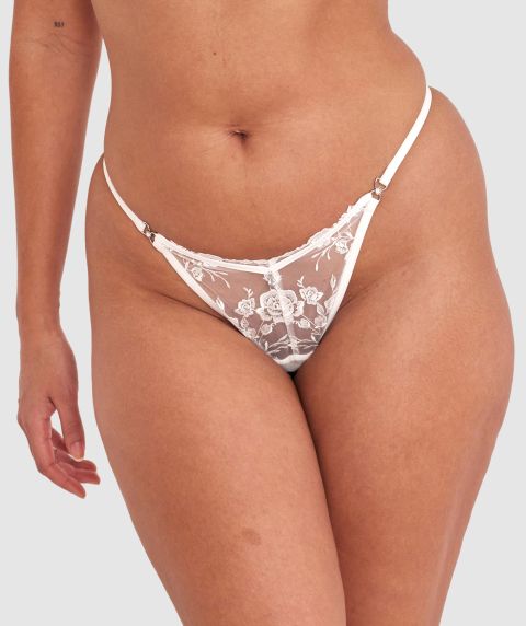 Vamp Honey I'm Home High Leg String - Ivory