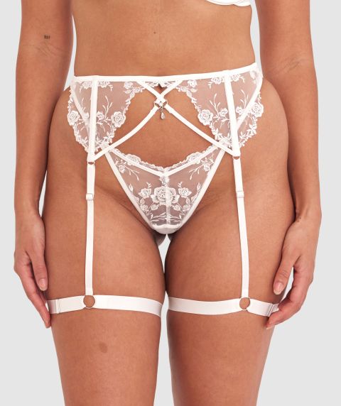 Vamp Honey I'm Home Suspender - Ivory