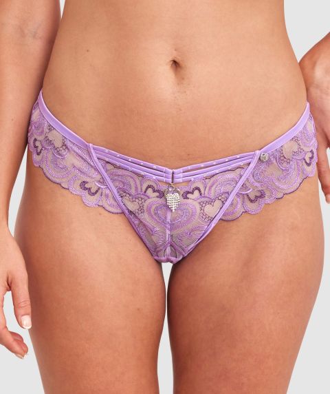 Vamp Love Hurts Brazilian Knicker - Purple