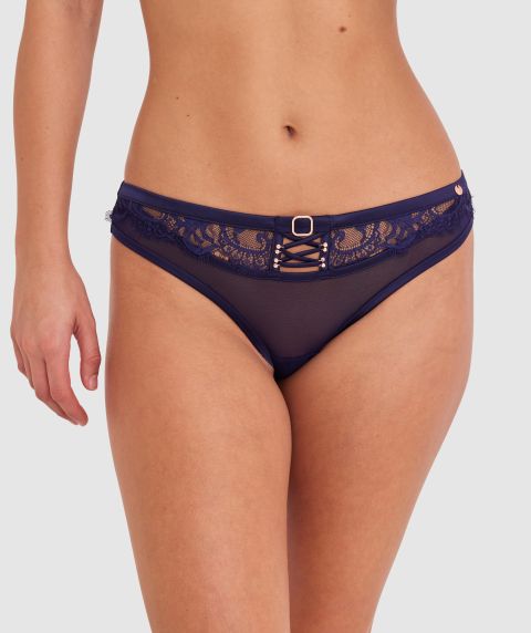 Vamp One Night Only Brazilian Knicker - Navy