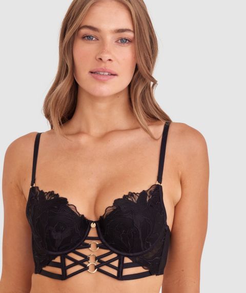 Vamp Spell On You Push Up Bra - Black