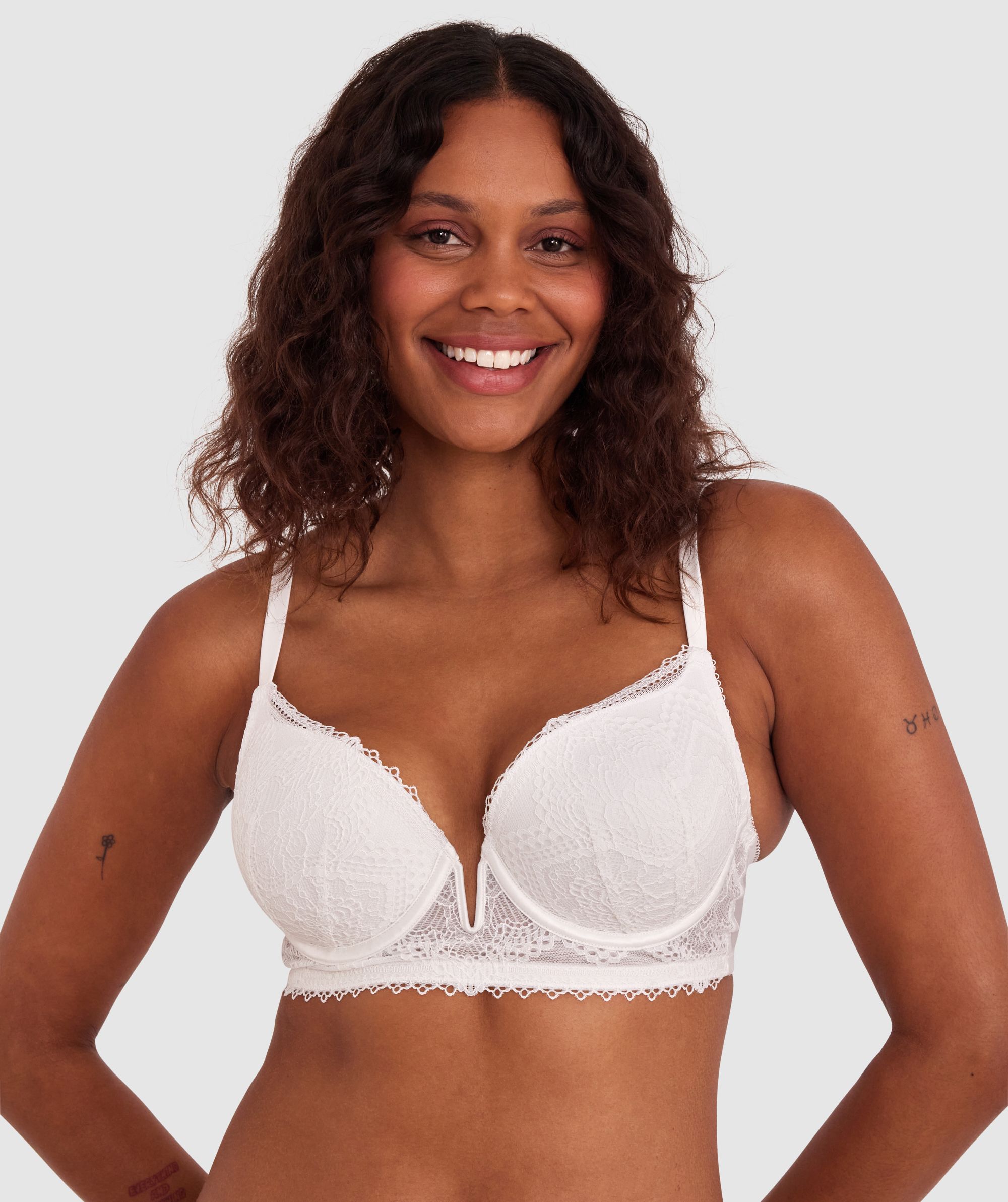 Bras N Things Chicago Contour Plunge Bra - Ivory