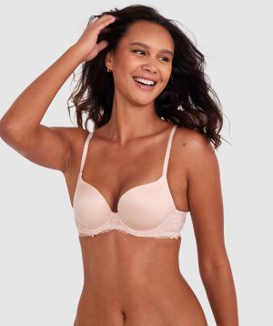 Body Bliss Lace 3/4 Coverage Bra - Blush Pink