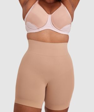 Cooling Seamfree High Waist Thigh Shaper - Nude 2
